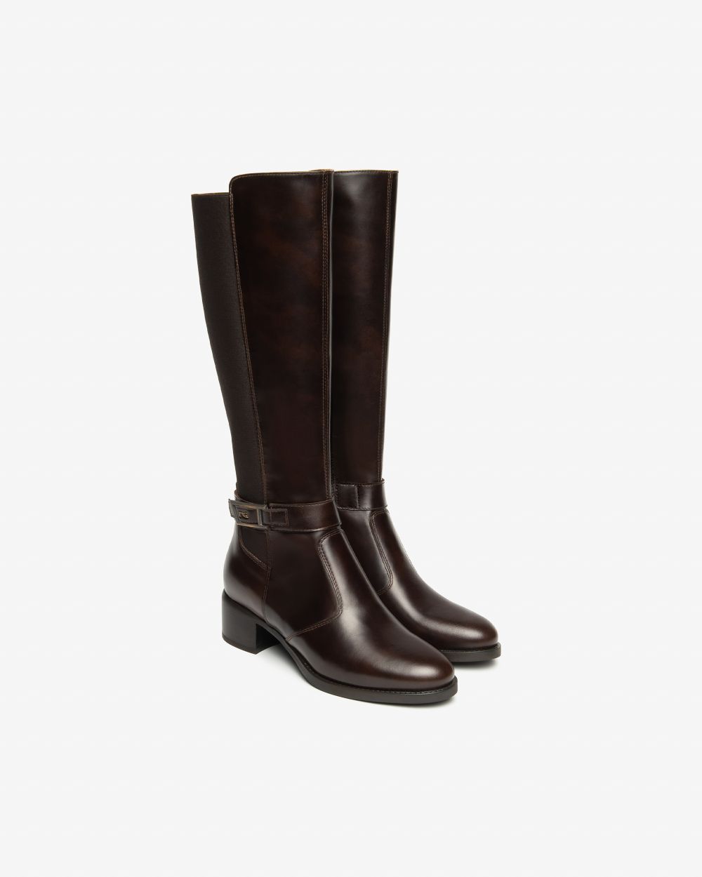 Nero Giardini I514644D Stivali Donna in Pelle e Tessuto