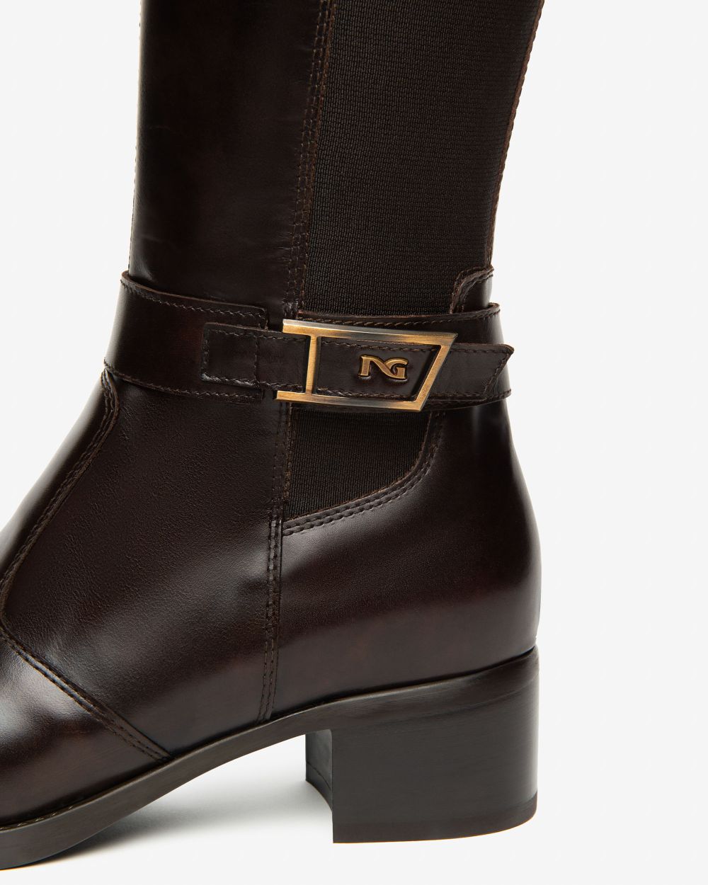 Nero Giardini I514644D Stivali Donna in Pelle e Tessuto