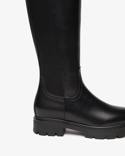 Nero Giardini I514765D Stivali Donna in Pelle e Tessuto