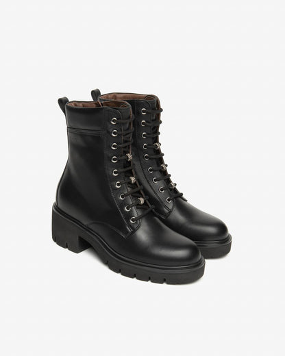 Nero Giardini I514810D Anfibi Donna in Pelle