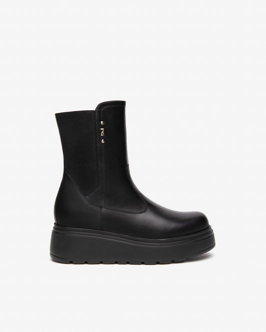 Nero Giardini I514901D Stivaletti Donna in Pelle e Tessuto