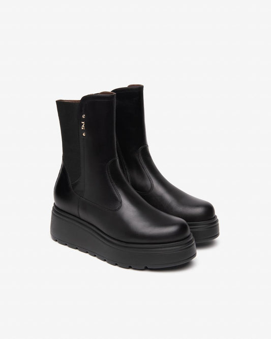 Nero Giardini I514901D Stivaletti Donna in Pelle e Tessuto