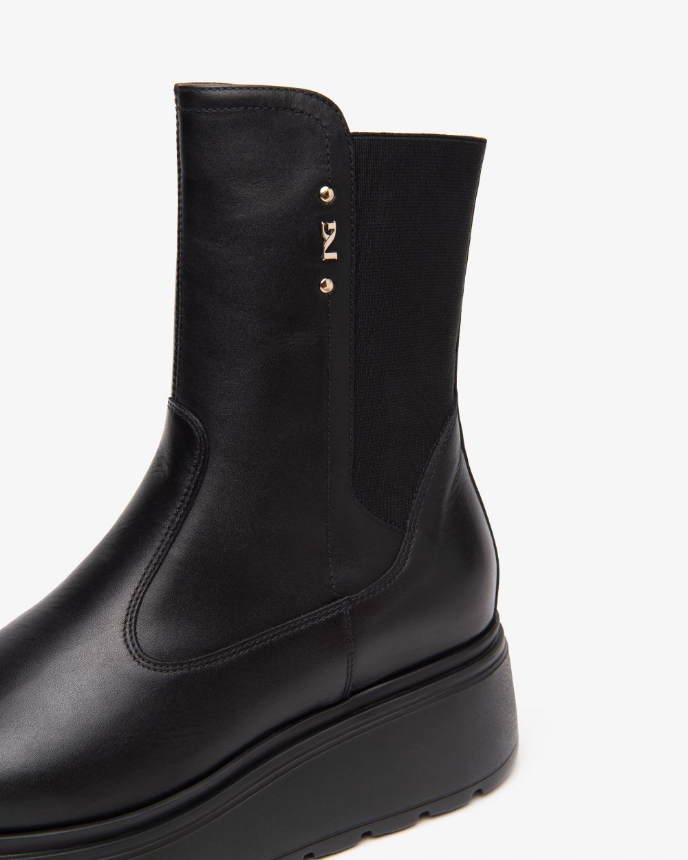 Nero Giardini I514901D Stivaletti Donna in Pelle e Tessuto