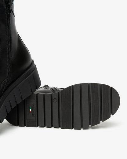 Nero Giardini I514910D Anfibi Donna in Pelle