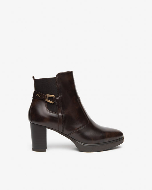 Nero Giardini I617261D Stivaletti da donna in pelle e tessuto