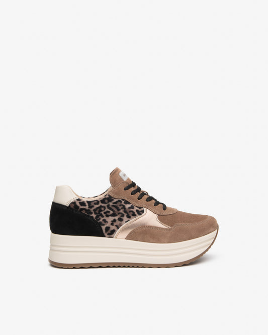 Nero Giardini I617342D Sneakers Donna in Suede, Materiale Tecnico e Pelle