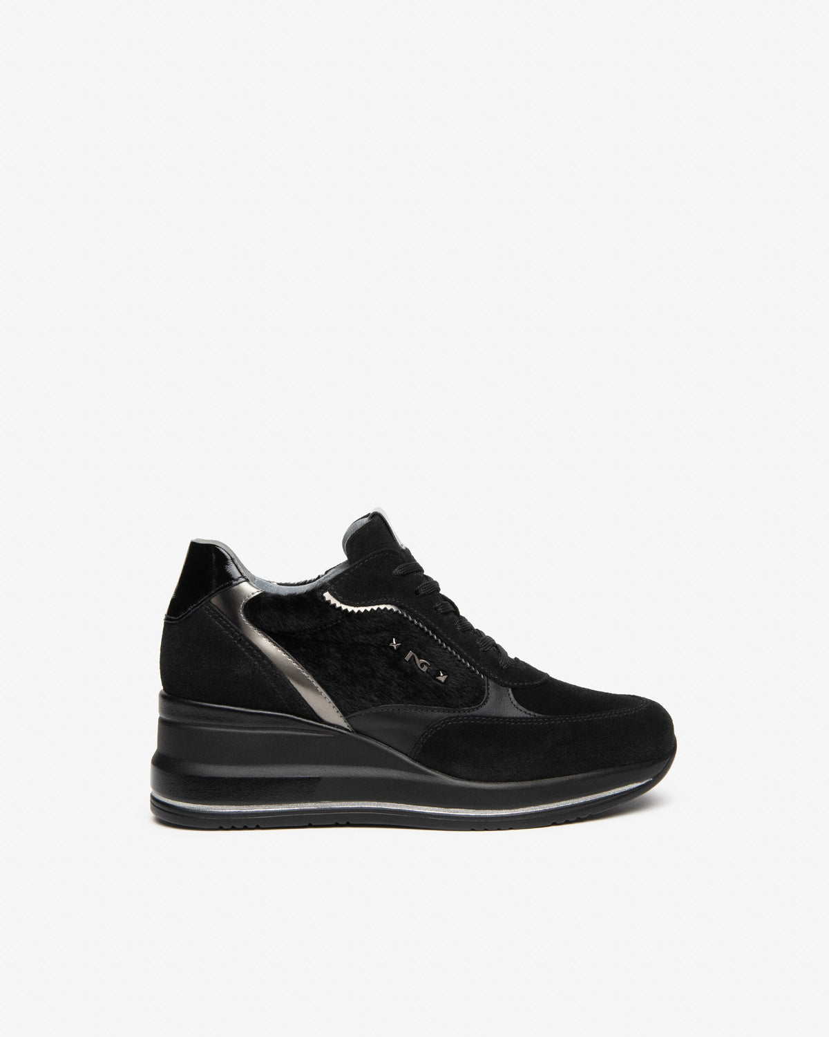 Nero Giardini I617391D Sneakers Donna in Suede, Pelle e Materiale Tecnico