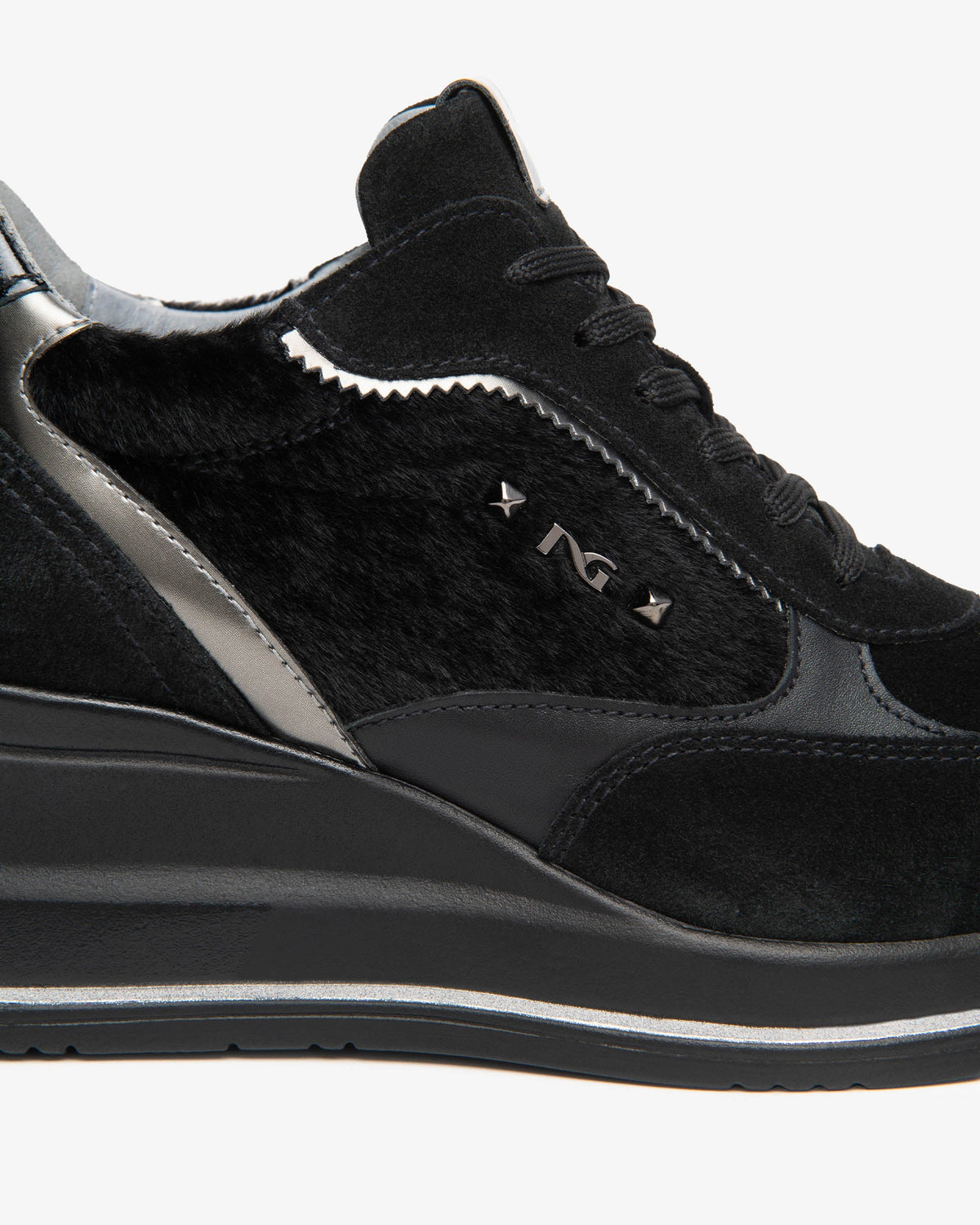 Nero Giardini I617391D Sneakers Donna in Suede, Pelle e Materiale Tecnico