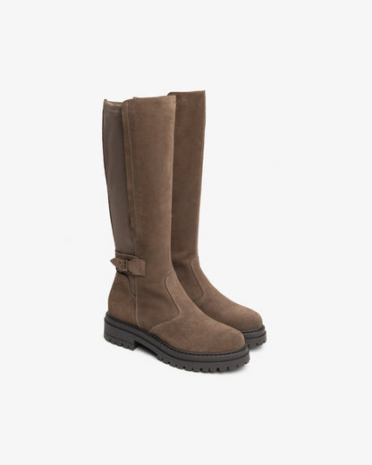 Nero Giardini I618028D Stivali da donna in pelle scamosciata e tessuto tecnico