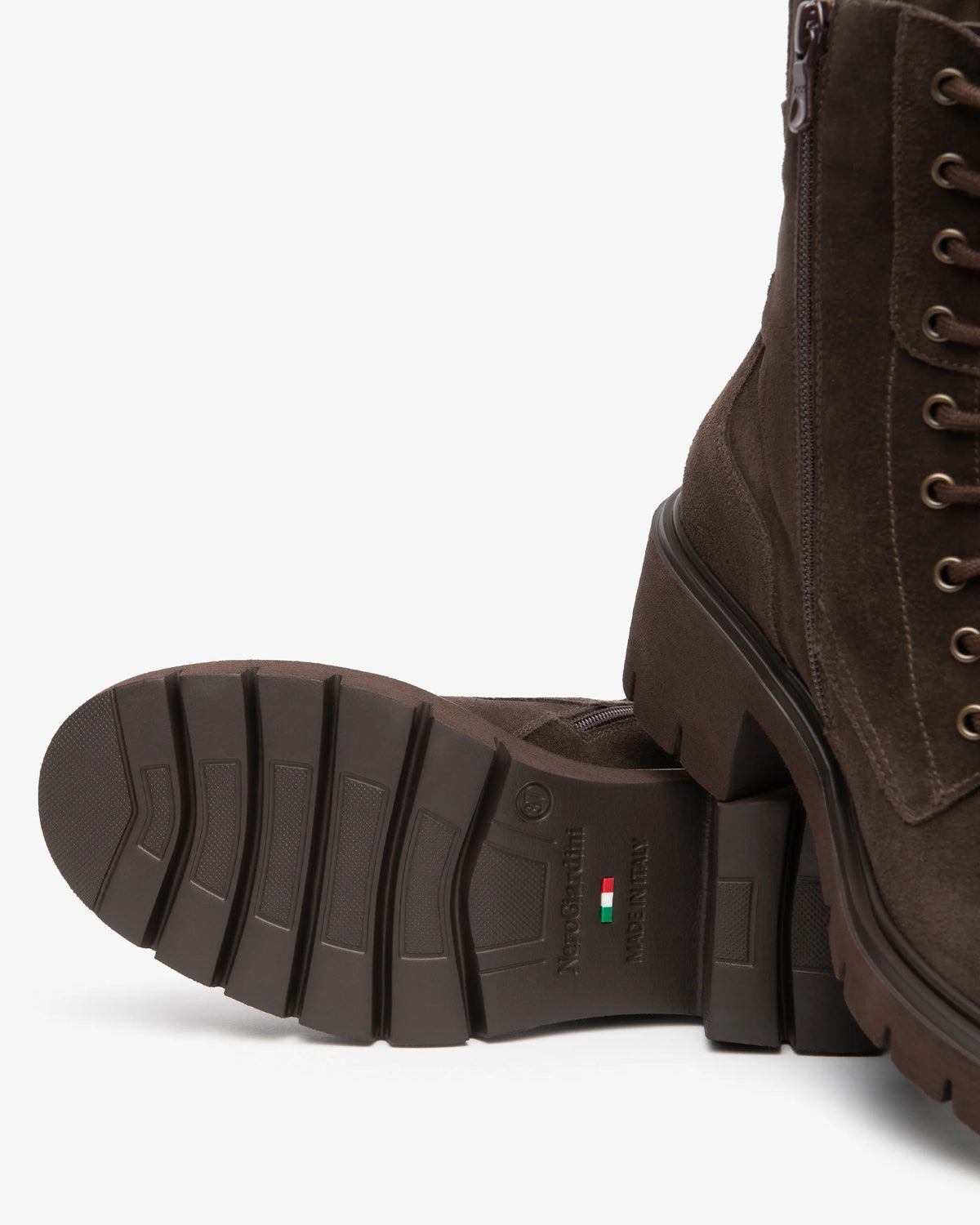 Nero Giardini I618051D Anfibi donna in pelle scamosciata