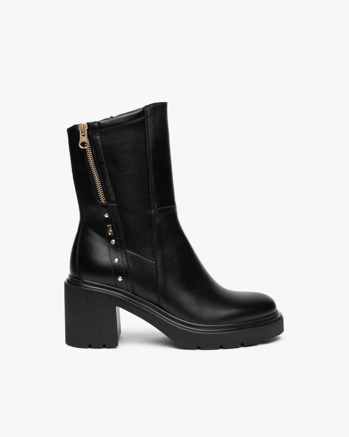 Nero Giardini I618086D Stivaletti da donna in pelle e tessuto tecnico