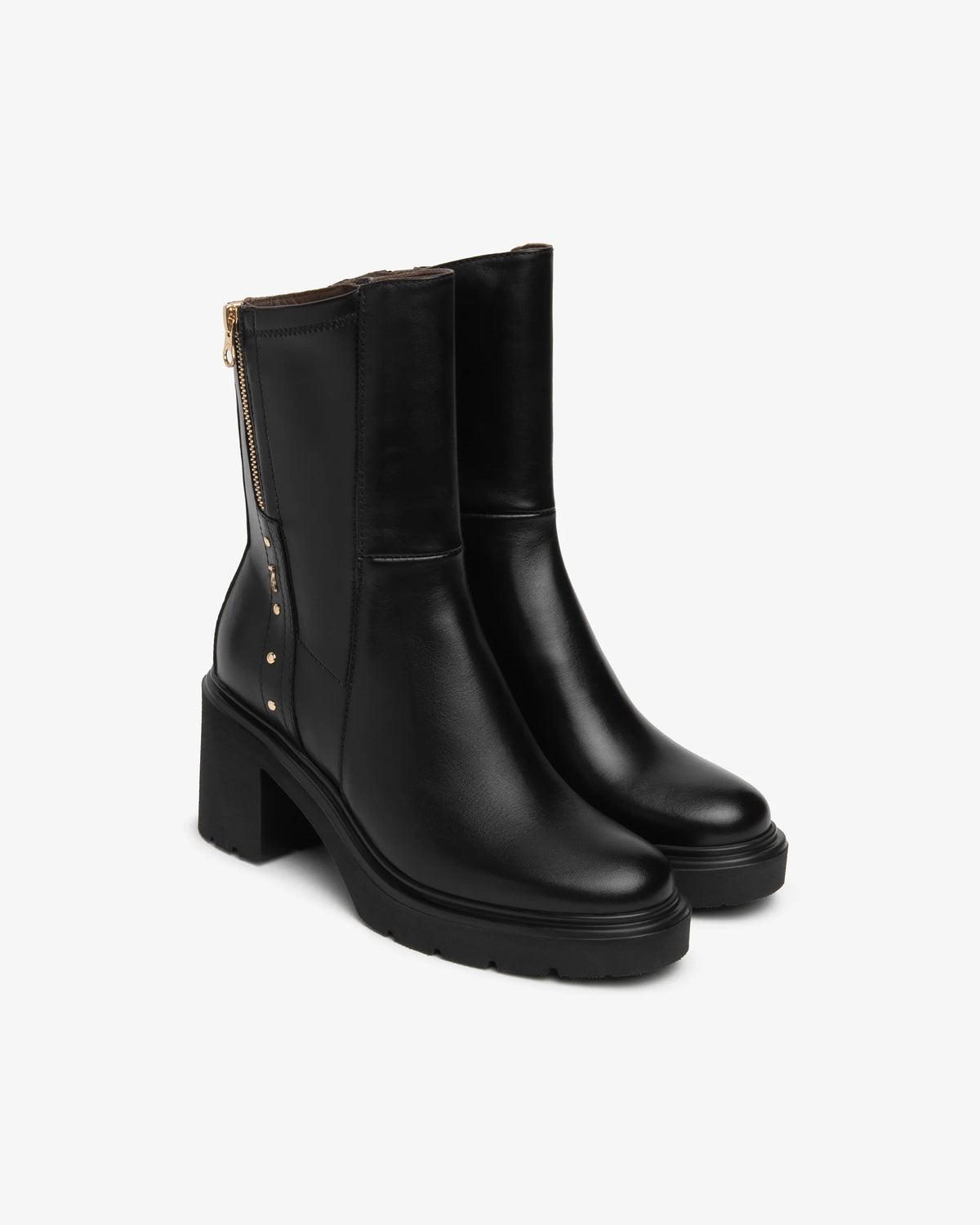 Nero Giardini I618086D Stivaletti da donna in pelle e tessuto tecnico
