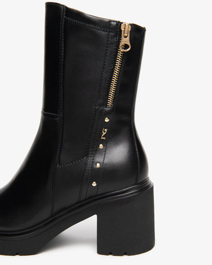 Nero Giardini I618086D Stivaletti da donna in pelle e tessuto tecnico