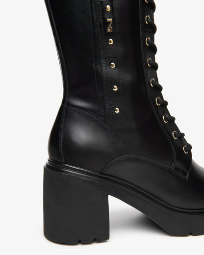Nero Giardini I618087D Stivali da donna in pelle e tessuto tecnico