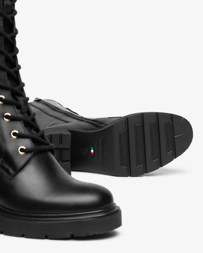 Nero Giardini I618087D Stivali da donna in pelle e tessuto tecnico