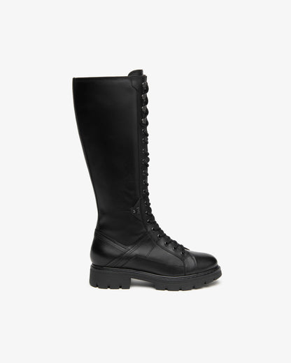 Nero Giardini I618092D Anfibi alti da donna in pelle