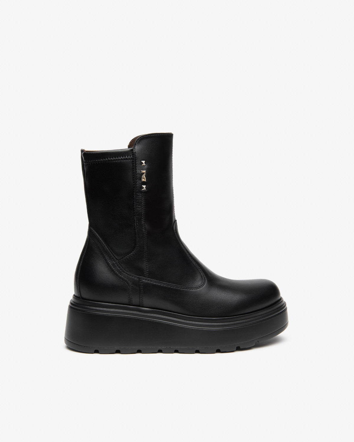 Nero Giardini I618110D Stivaletti da donna in pelle e tessuto tecnico