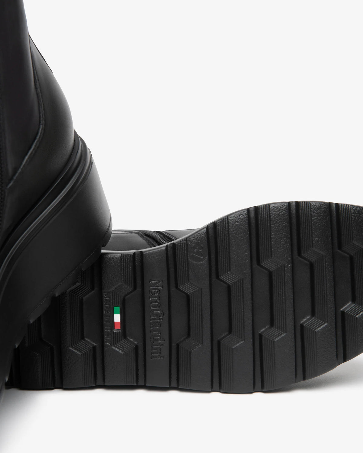 Nero Giardini I618110D Stivaletti da donna in pelle e tessuto tecnico