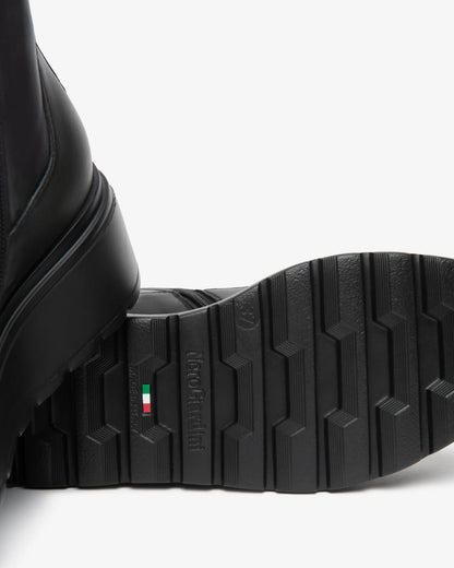 Nero Giardini I618110D Stivaletti da donna in pelle e tessuto tecnico