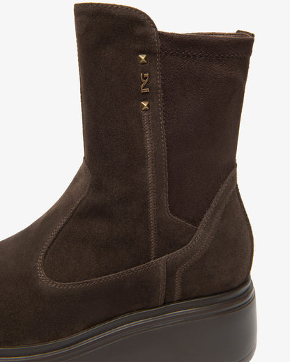 Nero Giardini I618111D Stivaletti da donna in pelle scamosciata e materiale tecnico
