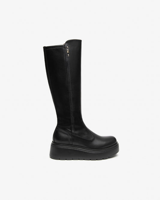 Nero Giardini I618113D Stivali da donna in pelle e tessuto tecnico