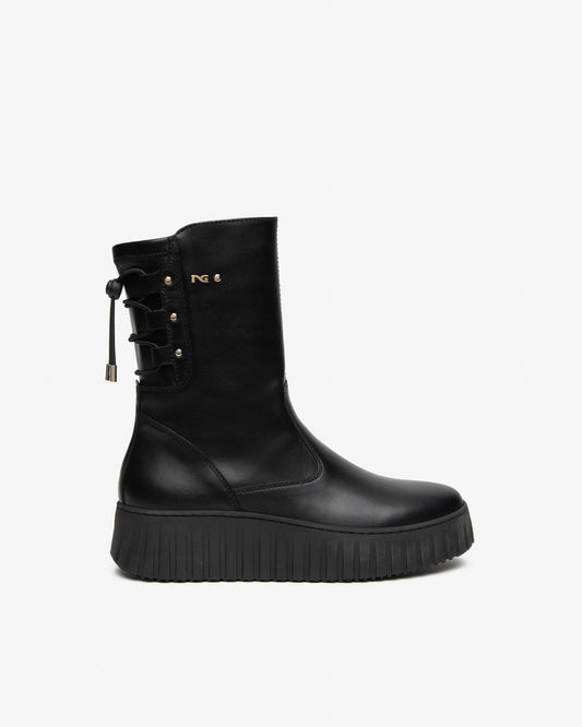 Nero Giardini I618120D Stivaletti da donna in pelle e tessuto tecnico
