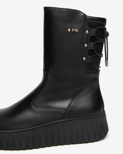 Nero Giardini I618120D Stivaletti da donna in pelle e tessuto tecnico