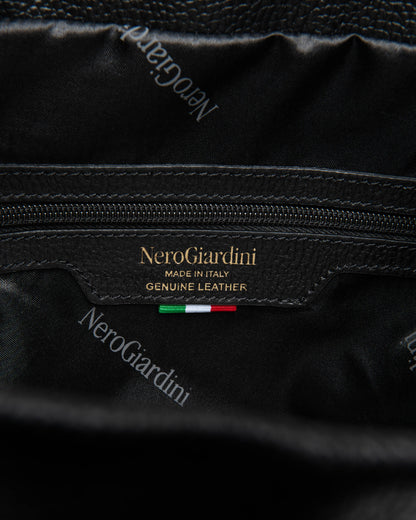 Nero Giardini I644353D Zaino da donna in pelle e materiale tecnico