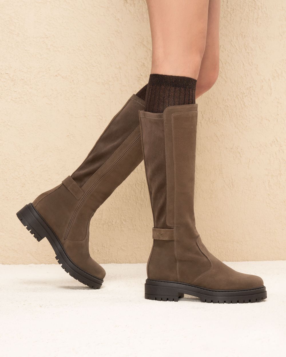 Nero Giardini I514843D Stivali Donna in Suede e Materiale Tecnico
