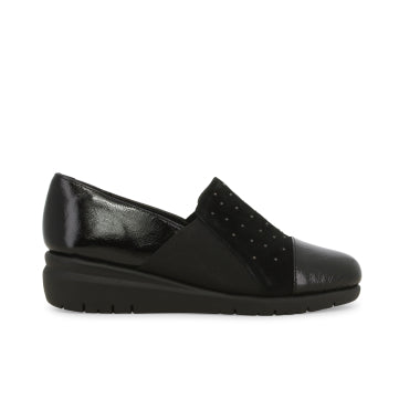 Melluso K55239W Mocassino donna in vernice e camoscio nero o testa di moro