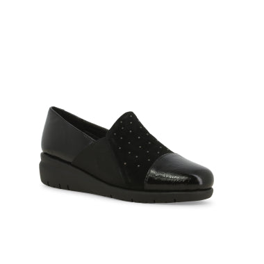 Melluso K55239W Mocassino donna in vernice e camoscio nero o testa di moro