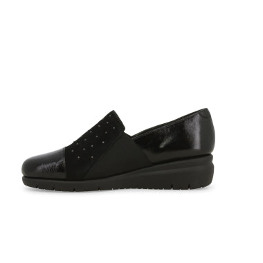 Melluso K55239W Mocassino donna in vernice e camoscio nero o testa di moro