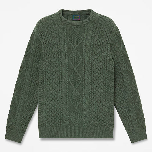 Timberland 0YHD4 Maglione Girocollo in Maglia a Trecce Phillips Brook da Uomo