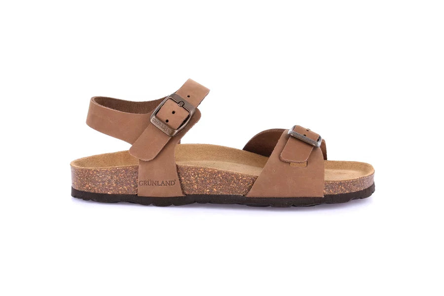 Grunland SB6371 Sandalo in nabuk con cinturino | SARA