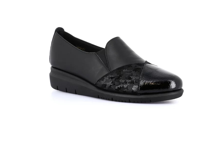 Grunland SC5565 Rysa Slip on comfort nero o bordò