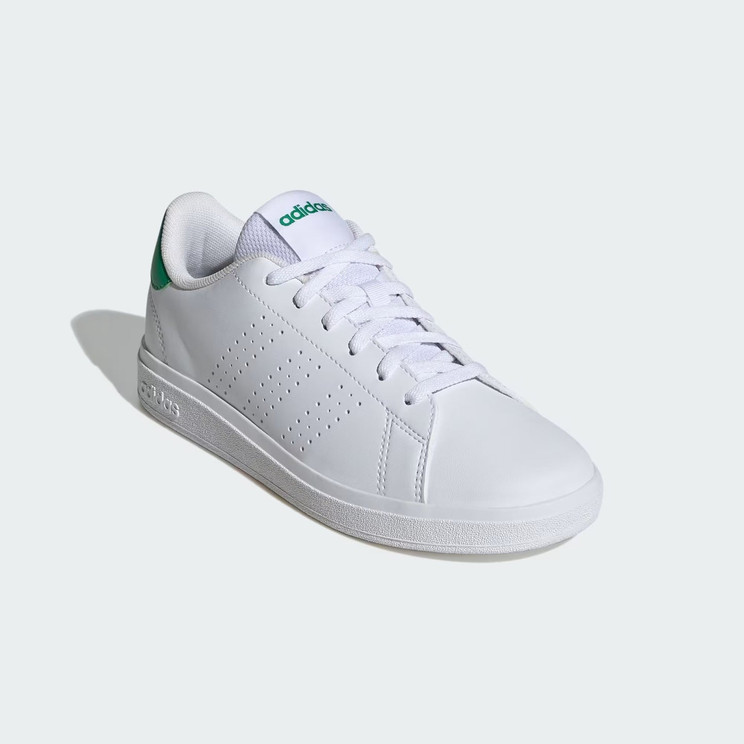 Adidas ID3889 Scarpe Advantage Base 2.0 Junior Cloud White / Cloud White / Green