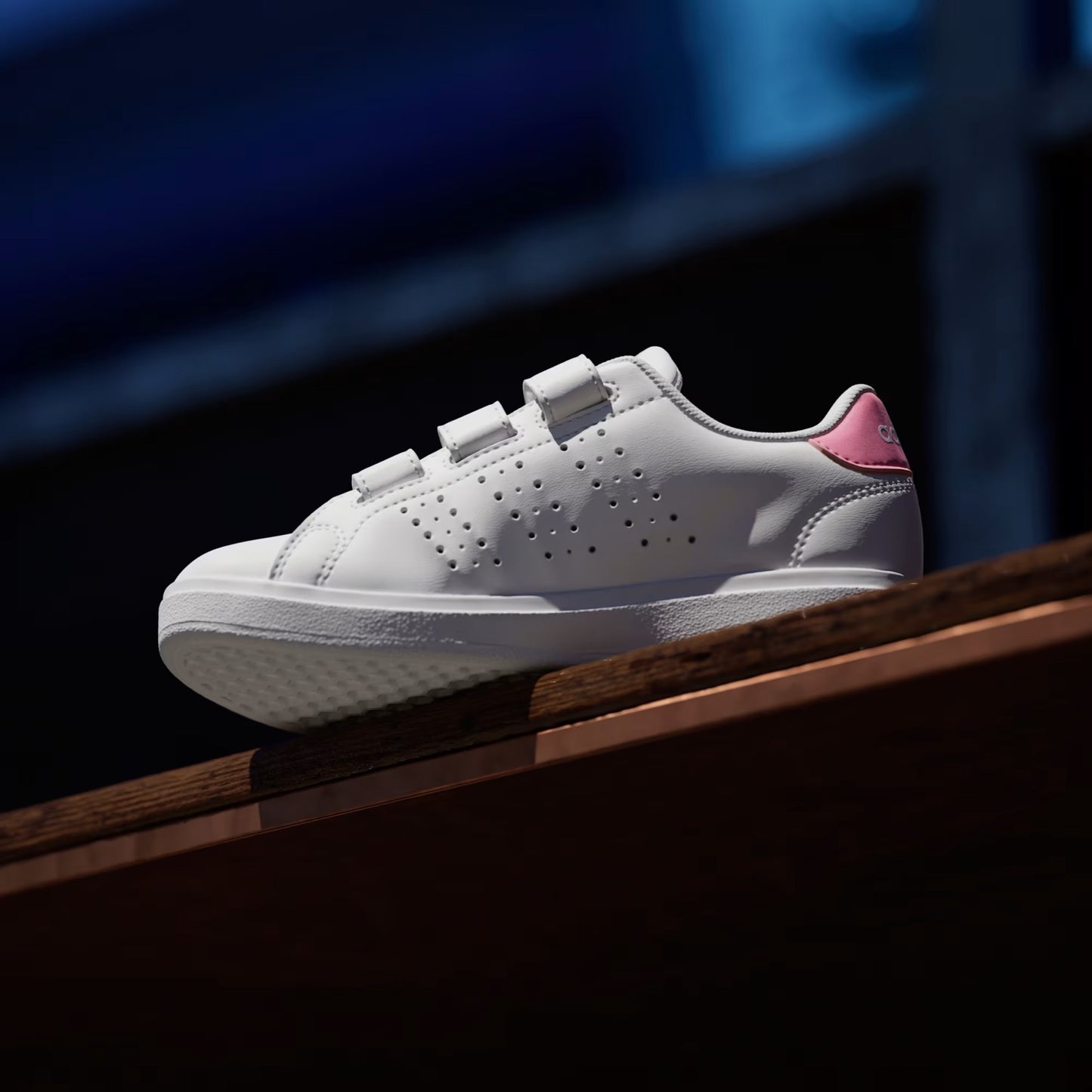 Adidas ID1305 Scarpe Advantage Base 2.0 Kids Cloud White / Bliss Pink / Core Black