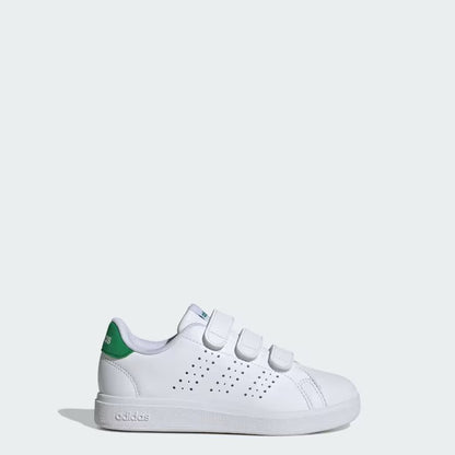 Adidas IE9019 Scarpe Advantage Base 2.0 Kids Cloud White / Cloud White / Green