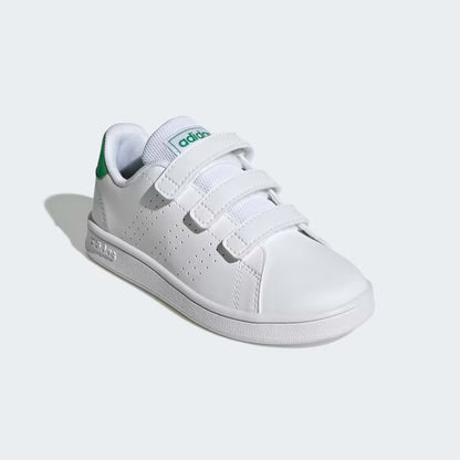 GW6494 Adidas advantage court lifestyle hook-and-loop Cloud White / Green / Core Black