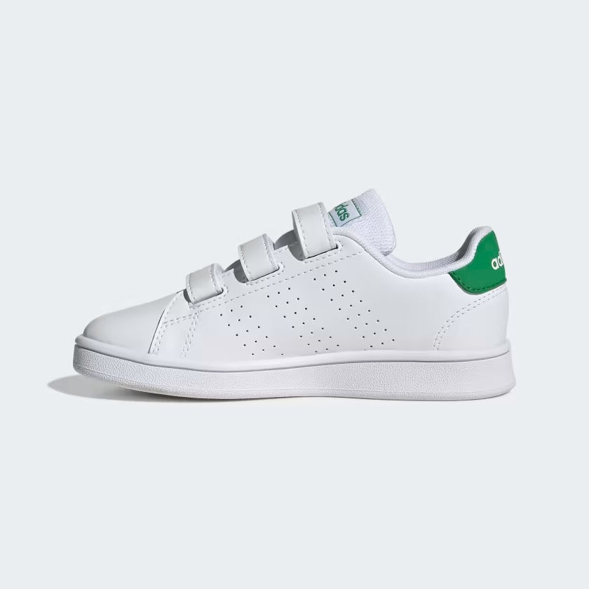 GW6494 Adidas advantage court lifestyle hook-and-loop Cloud White / Green / Core Black