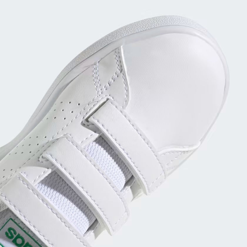 GW6494 Adidas advantage court lifestyle hook-and-loop Cloud White / Green / Core Black
