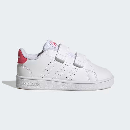 Adidas GW6501 Scarpe Advantage Lifestyle Court Due con chiusura a strappo Cloud White / Real Pink / Core Black