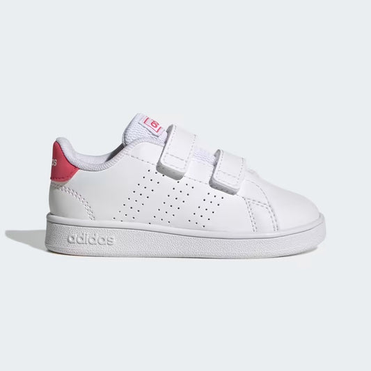 Adidas GW6501 Scarpe Advantage Lifestyle Court Due con chiusura a strappo Cloud White / Real Pink / Core Black