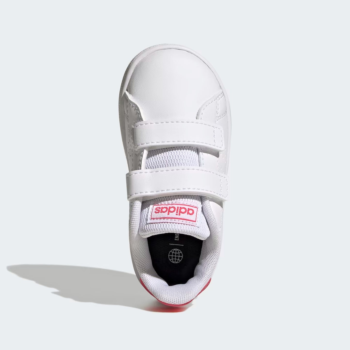 Adidas GW6501 Scarpe Advantage Lifestyle Court Due con chiusura a strappo Cloud White / Real Pink / Core Black