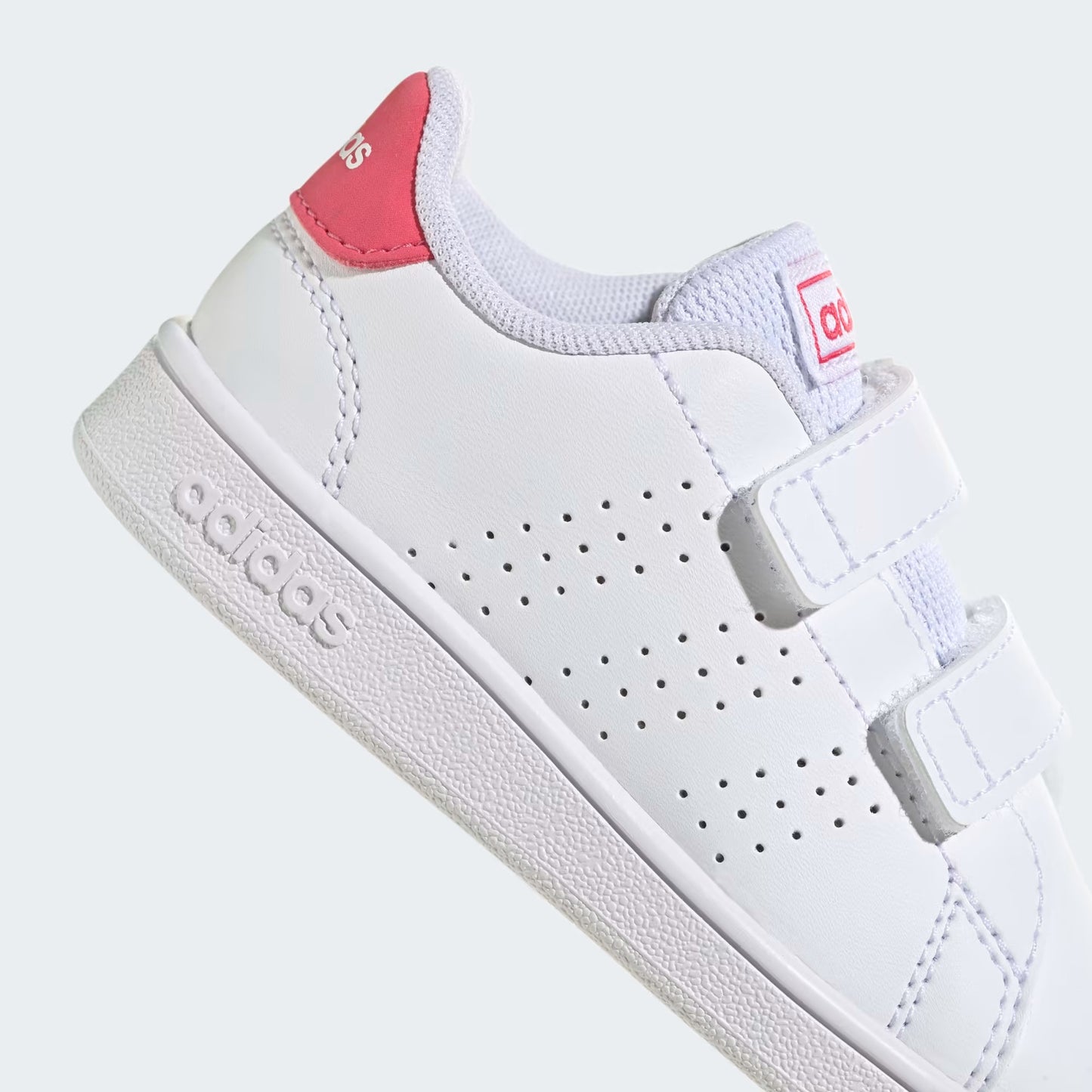 Adidas GW6501 Scarpe Advantage Lifestyle Court Due con chiusura a strappo Cloud White / Real Pink / Core Black