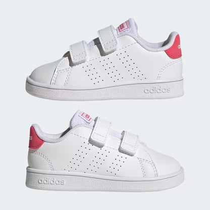 GW6501 Adidas advantage court lifestyle hook-and-loop Cloud White / Real Pink / Core Black