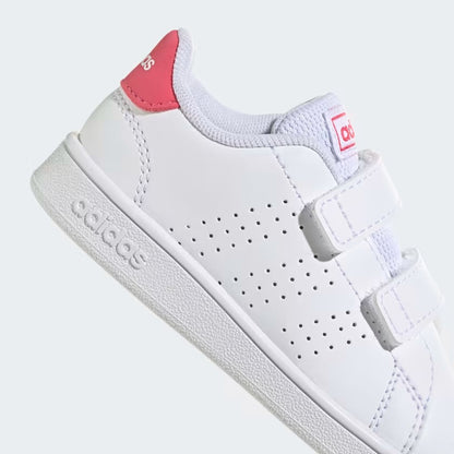 GW6501 Adidas advantage court lifestyle hook-and-loop Cloud White / Real Pink / Core Black