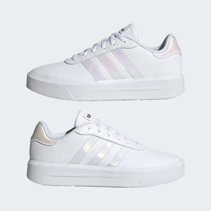 H06299 Adidas court platform Cloud White / Cloud White / Core Black