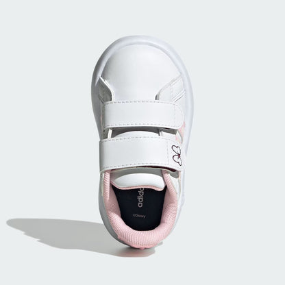 Adidas JR8130 Scarpe adidas Disney Minni Grand Court per bambini e bambine Cloud White / Clear Pink / Chalk White