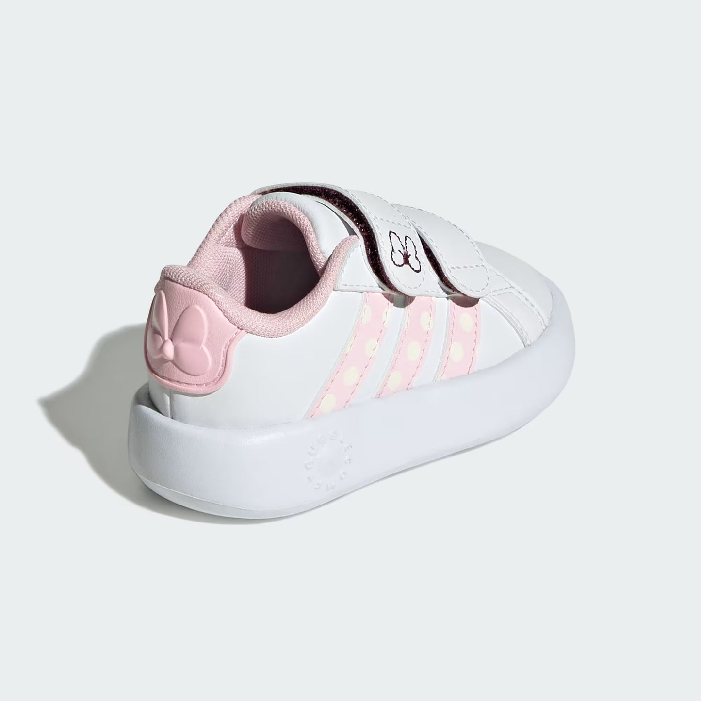 Adidas JR8130 Scarpe adidas Disney Minni Grand Court per bambini e bambine Cloud White / Clear Pink / Chalk White